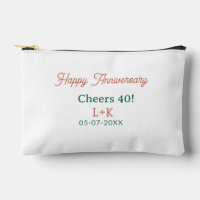 Felicidades 40 feliz aniversario naranja verde nom