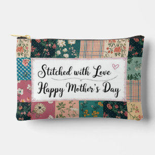 Bolsito Accesorio Pequeño Feliz Día de la Madre - Patrón de Colcha Retro Ado
