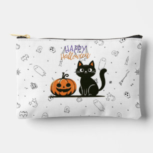 Bolsito Accesorio Pequeño Feliz gato y calabaza de Halloween