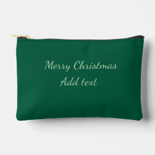 Bolsito Accesorio Pequeño Feliz Navidad verde plano fondo solo vacaciones