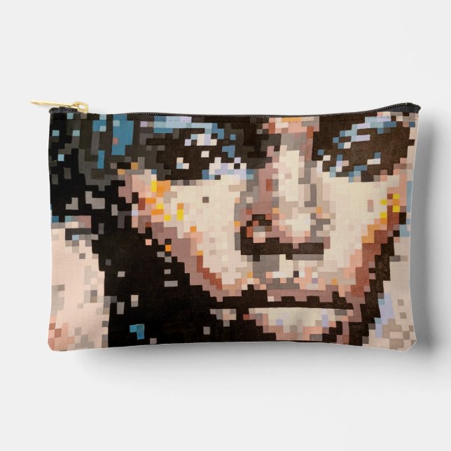 Bolsito Accesorio Pequeño Ferocity Vibrant Pixel Art Portrait (Anverso)