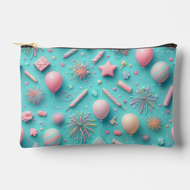 Bolsito Accesorio Pequeño Fiesta en azul (Anverso)