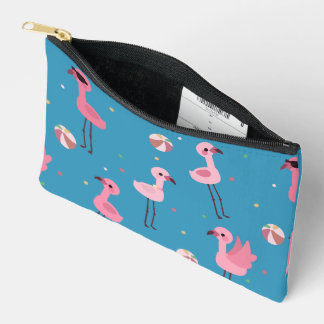 Bolsito Accesorio Pequeño Fiesta Flamingo (azul cielo)