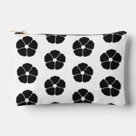 Bolsito Accesorio Pequeño Five-Petal Black Flower