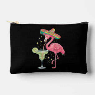 Bolsito Accesorio Pequeño Flamenco bebiendo Margarita Divertido Poncho Mexic