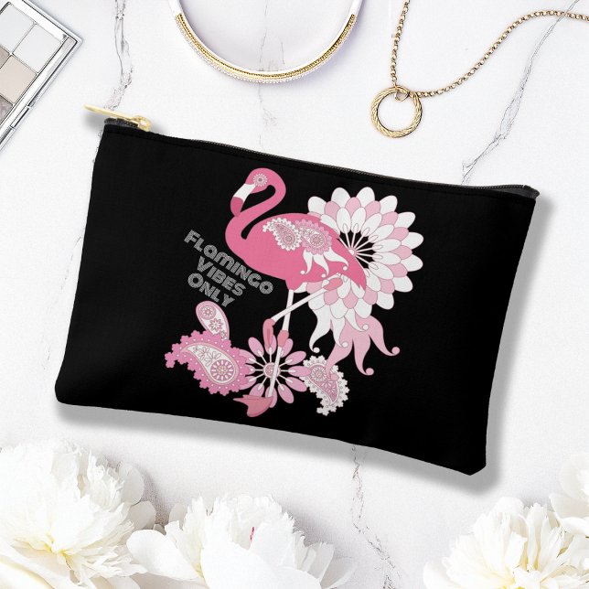Bolsito Accesorio Pequeño Flamingo Vibes solo Flamingo Rosa Negro (Subido por el creador)