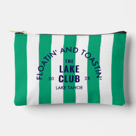 Bolsito Accesorio Pequeño Floatin' Y Toastin' The Lake Club Green Stripe