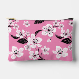 BOLSITO ACCESORIO PEQUEÑO FLOR DE CEREZO - PATRÓN SAKURA EN ROSA CLARO