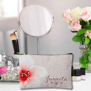 Bolsito Accesorio Pequeño Flor de color de agua delgada