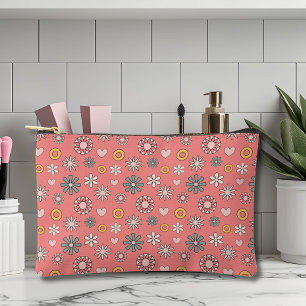 Bolsito Accesorio Pequeño Flor y corazón retro