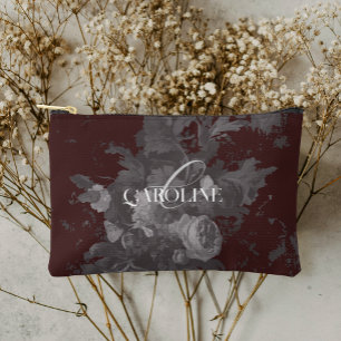 Bolsito Accesorio Pequeño Floral arbolada de Borgoña con vida elegante