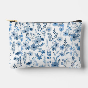 Bolsito Accesorio Pequeño Floral azul francés
