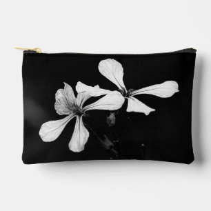 Bolsito Accesorio Pequeño floral blanca y negra mínima