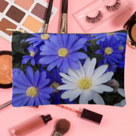 Bolsito Accesorio Pequeño Floral de anémonas azules y blancas