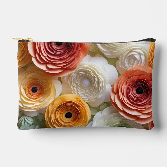 Bolsito Accesorio Pequeño Floral Feminine Zipper Cosmetic Bag (Anverso)