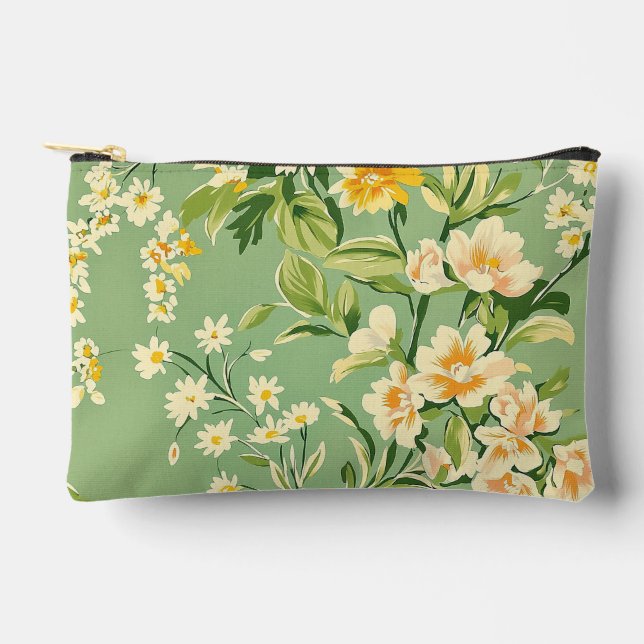 Bolsito Accesorio Pequeño Floral retro (Anverso)