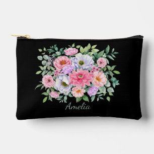 Bolsito Accesorio Pequeño Florales elegantes en negro