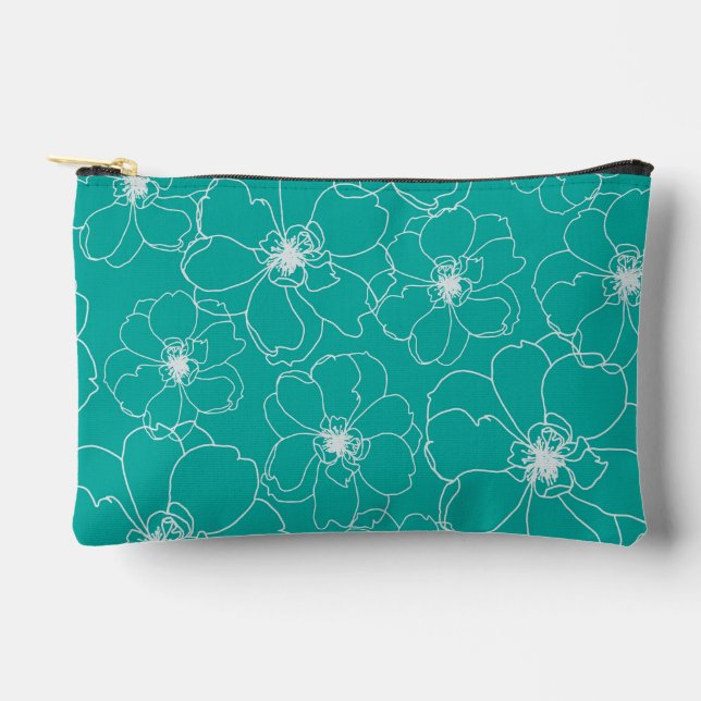 Bolsito Accesorio Pequeño Flores bailarinas Zipper Pouch (Anverso)