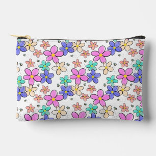 Bolsito Accesorio Pequeño flores brillantes arcoíris coloridas abejas floral