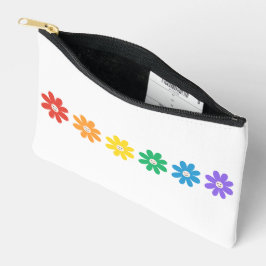 Bolsito Accesorio Pequeño Flores de arcoiris alegres y adorables