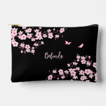 Flores de Cerezo Rosa Monograma Negro