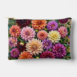 Bolsito Accesorio Pequeño Flores de Dalia Coloridas