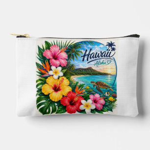 Bolsito Accesorio Pequeño Flores de Hawái