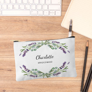 Bolsito Accesorio Pequeño Flores de lavanda verde dama de honor