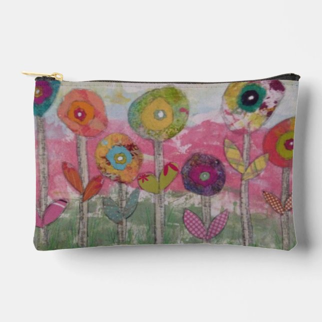 Bolsito Accesorio Pequeño Flores de medios mixtos (Anverso)