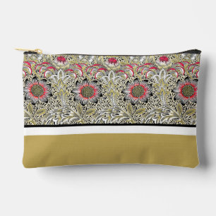 Bolsito Accesorio Pequeño Flores de William Morris Rojo Amarillo negro