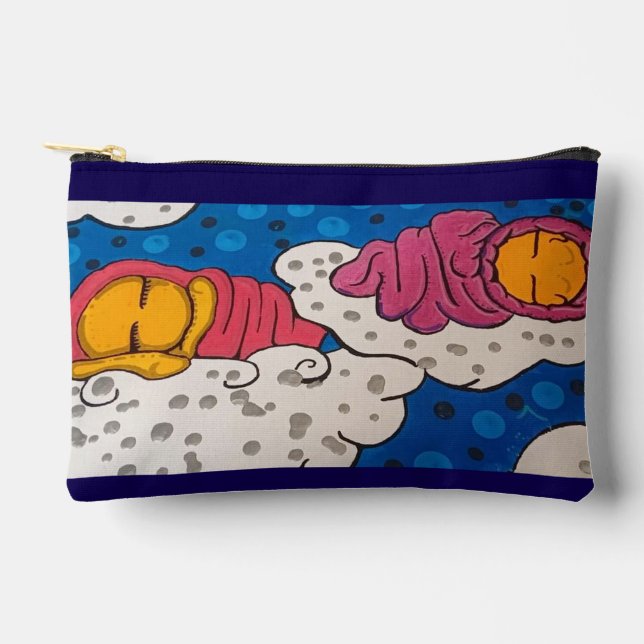 Bolsito Accesorio Pequeño Flores doradas (Anverso)