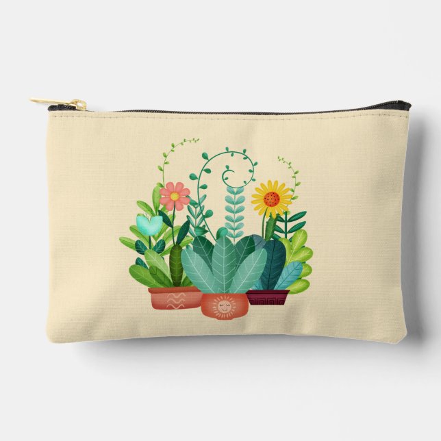 Bolsito Accesorio Pequeño Flores Felices (Anverso)