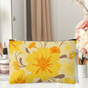Bolsito Accesorio Pequeño Flores Florales Amarillas Retro Sunshine