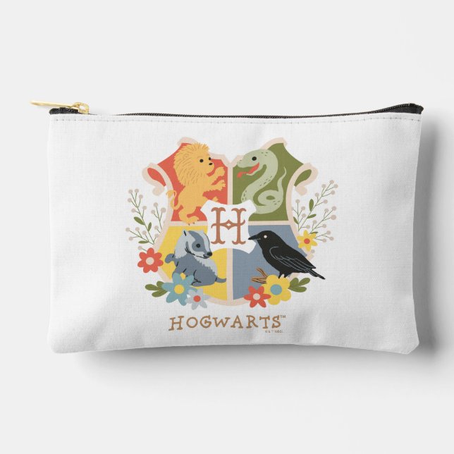 Bolsito Accesorio Pequeño Flores Mágicas Escudo de HOGWARTS™ (Anverso)