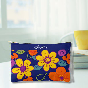 Bolsito Accesorio Pequeño Flores retro coloridas al estilo dopaminérgico