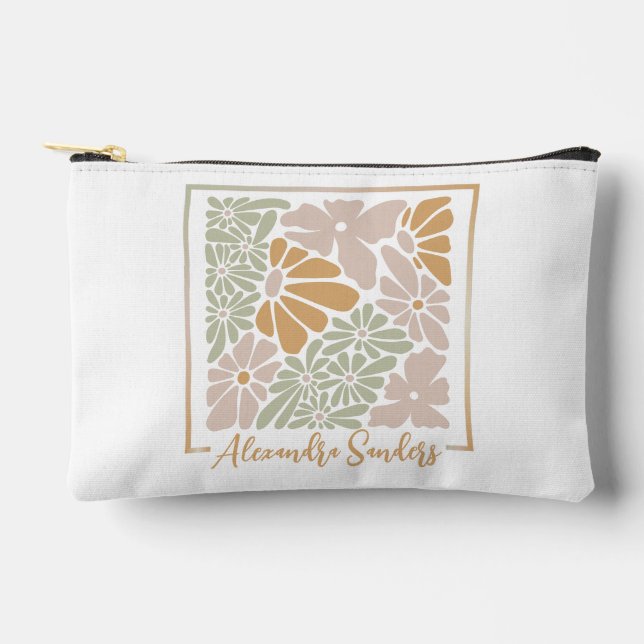 Bolsito Accesorio Pequeño Flores retro Groovy bohemias (Anverso)