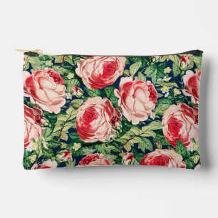 Bolsito Accesorio Pequeño Flores rosa y rosa roja y hojas verdes