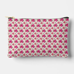 Bolsito Accesorio Pequeño Flores rosadas diseño de patrón floral