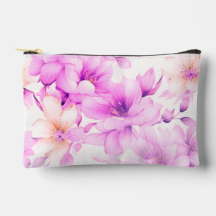 Bolsito Accesorio Pequeño Flores rosas color de agua delgadas