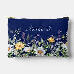 Bolsito Accesorio Pequeño Flores salvajes de color azul de la Marina Cuta Bo