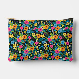 Bolsito Accesorio Pequeño Flores Vibrantes Ditsy Diseño de Patrón Floral-437