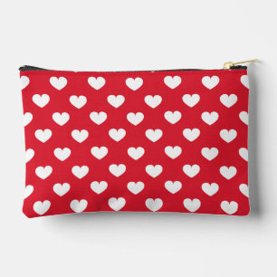 Bolsito Accesorio Pequeño Fondo de San Valentín con patrón de corazones de a