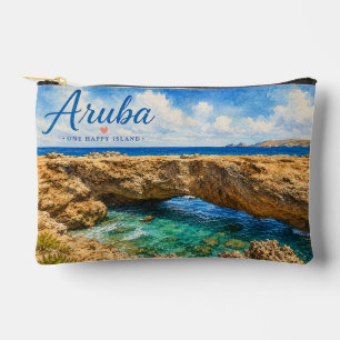 Bolsito Accesorio Pequeño formación rocosa del puente natural de Aruba Carib