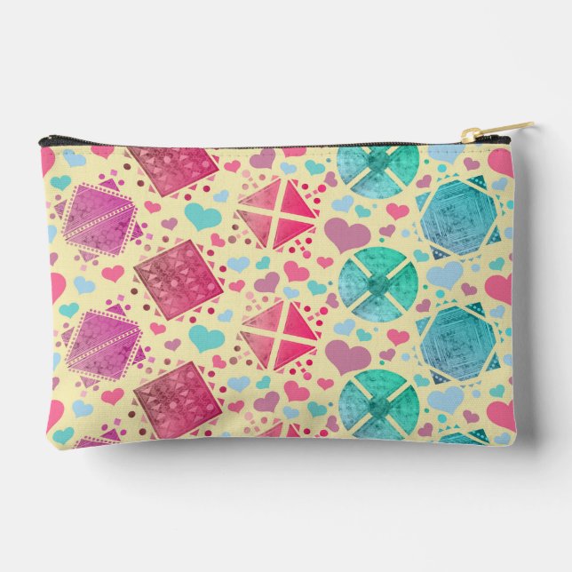 Bolsito Accesorio Pequeño Formas geométricas en amarillo (Reverso )