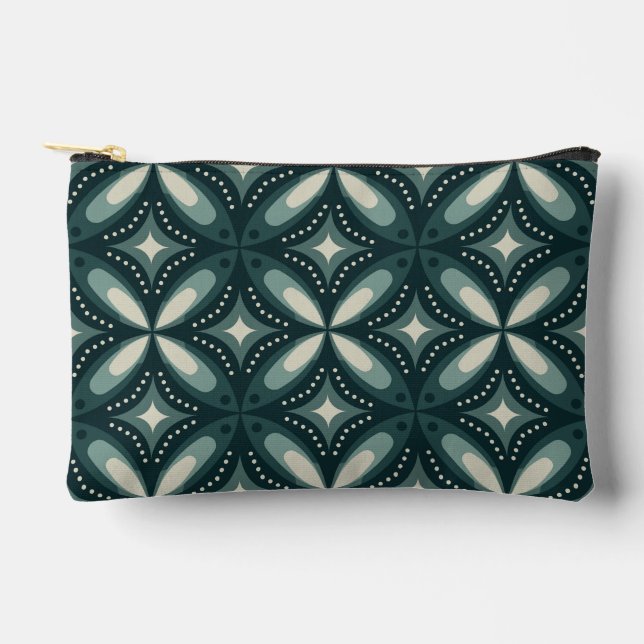 Bolsito Accesorio Pequeño formas verdes retro (Anverso)