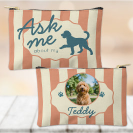 Bolsito Accesorio Pequeño Foto personalizada Golden Doodle Pregúntame sobre
