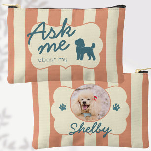 Bolsito Accesorio Pequeño Foto personalizada Pregúntame sobre mi perro Poodl