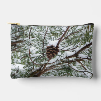 Bolsito Accesorio Pequeño Fotografía de la naturaleza del invierno de Snowy