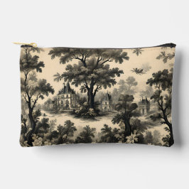 Bolsito Accesorio Pequeño French Toile - Black Design on Cream