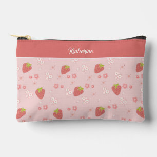 Bolsito Accesorio Pequeño Fresa con flores.